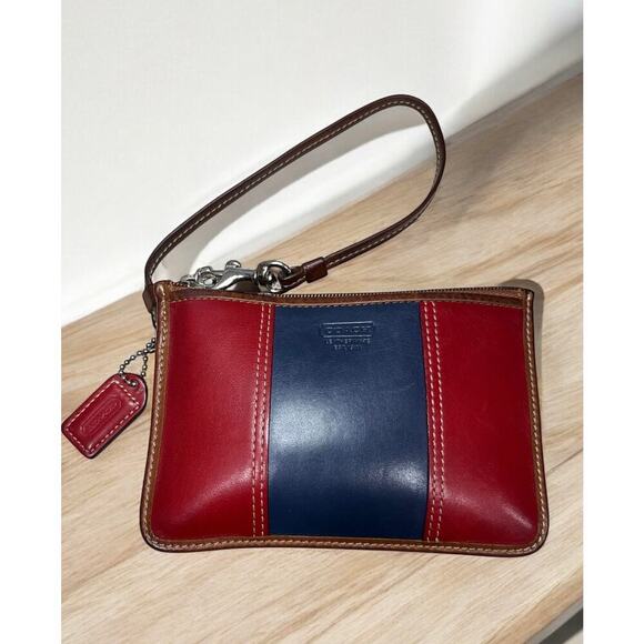 Vintage Coach 7023 Signature Denim Stripe Small Tote Bag & 8697 Skinny Wristlet - Picture 7 of 15